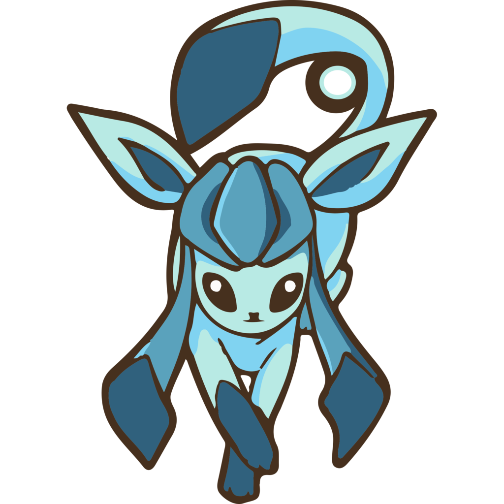 Glaceon Keychain, Pokémon Keychain, Eevee Charm, Pokémon Charm