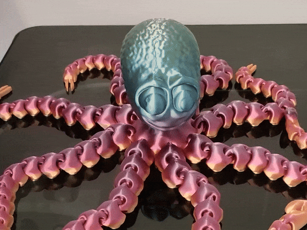 Happy Articulated Octopus! Print In Place!