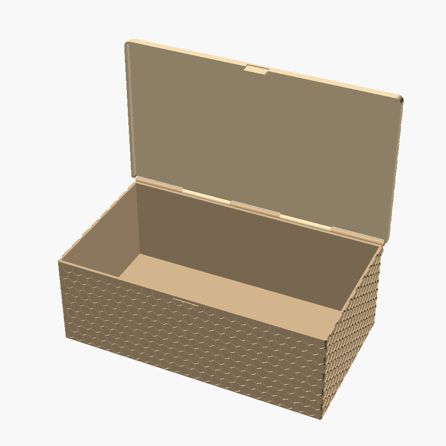 Honeycomb Hinged Storage Box — Large (PIP, 3 sizes)