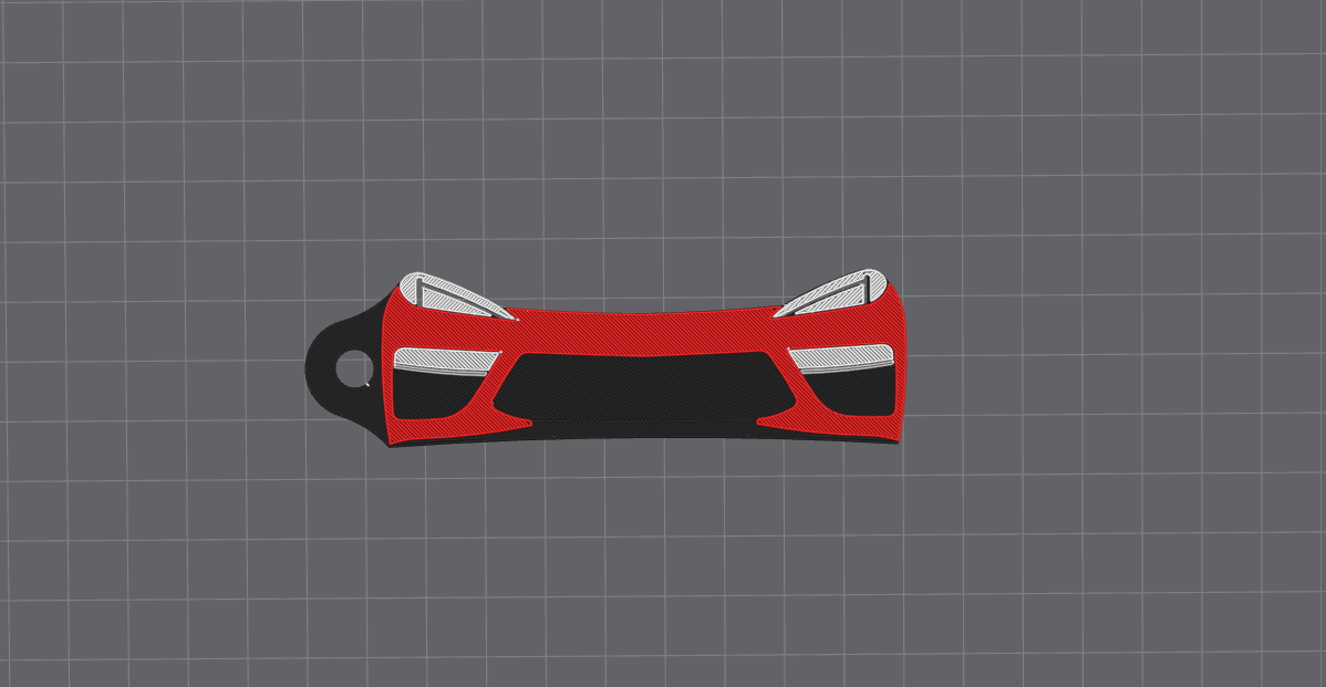 Corvette C8 Keychain