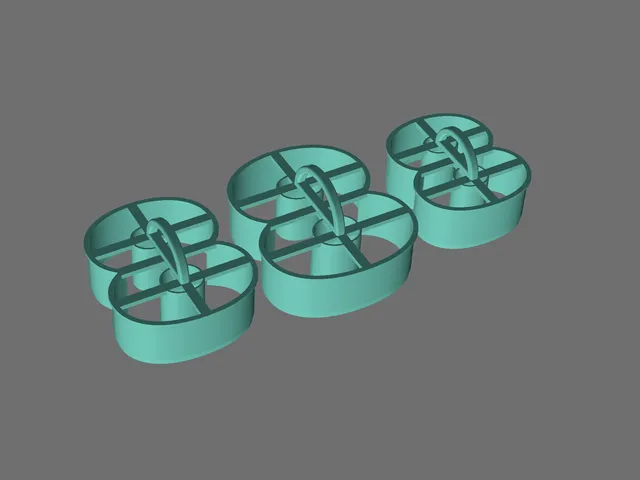 Number 8 Cookie Cutter in three sizes