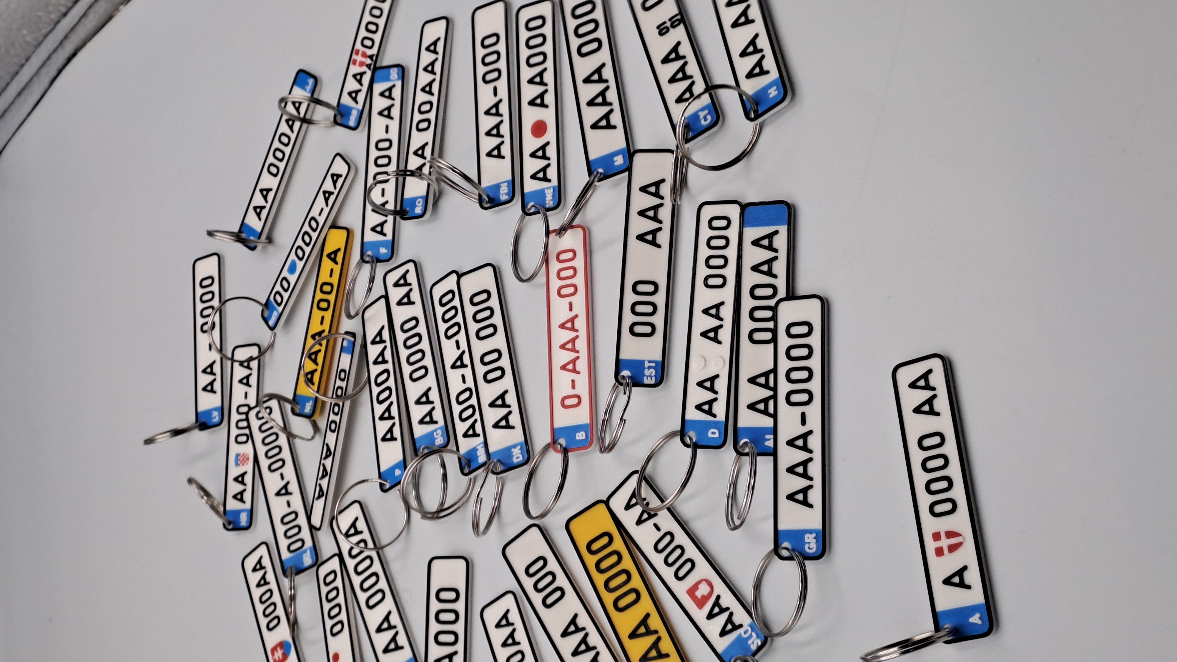 Custom EU License Plate Keychains