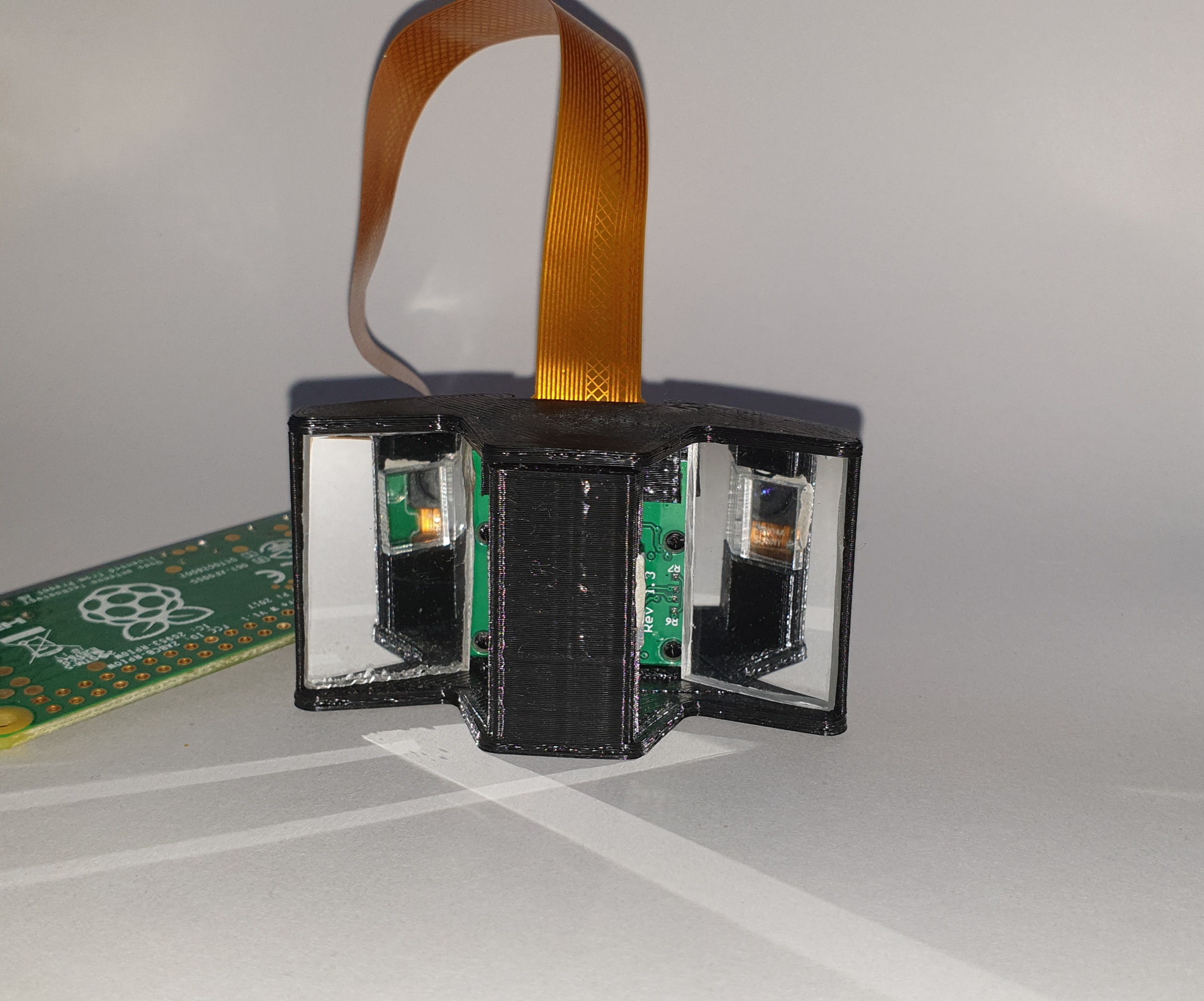 Stereoscopic optics for raspberry pi cam