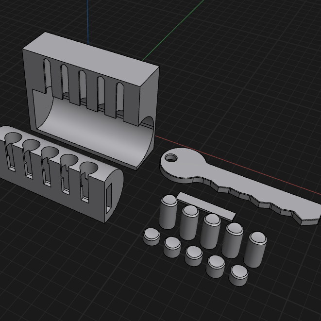 Mechanical lock demonstration model by Olivér Kelényi | Download free ...