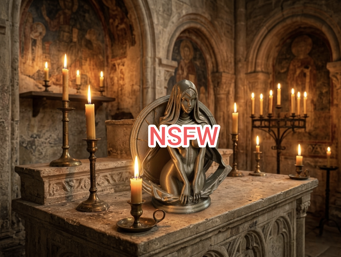 Nun Nude & Dark – Sexy Priestess with Portal (nsfw)