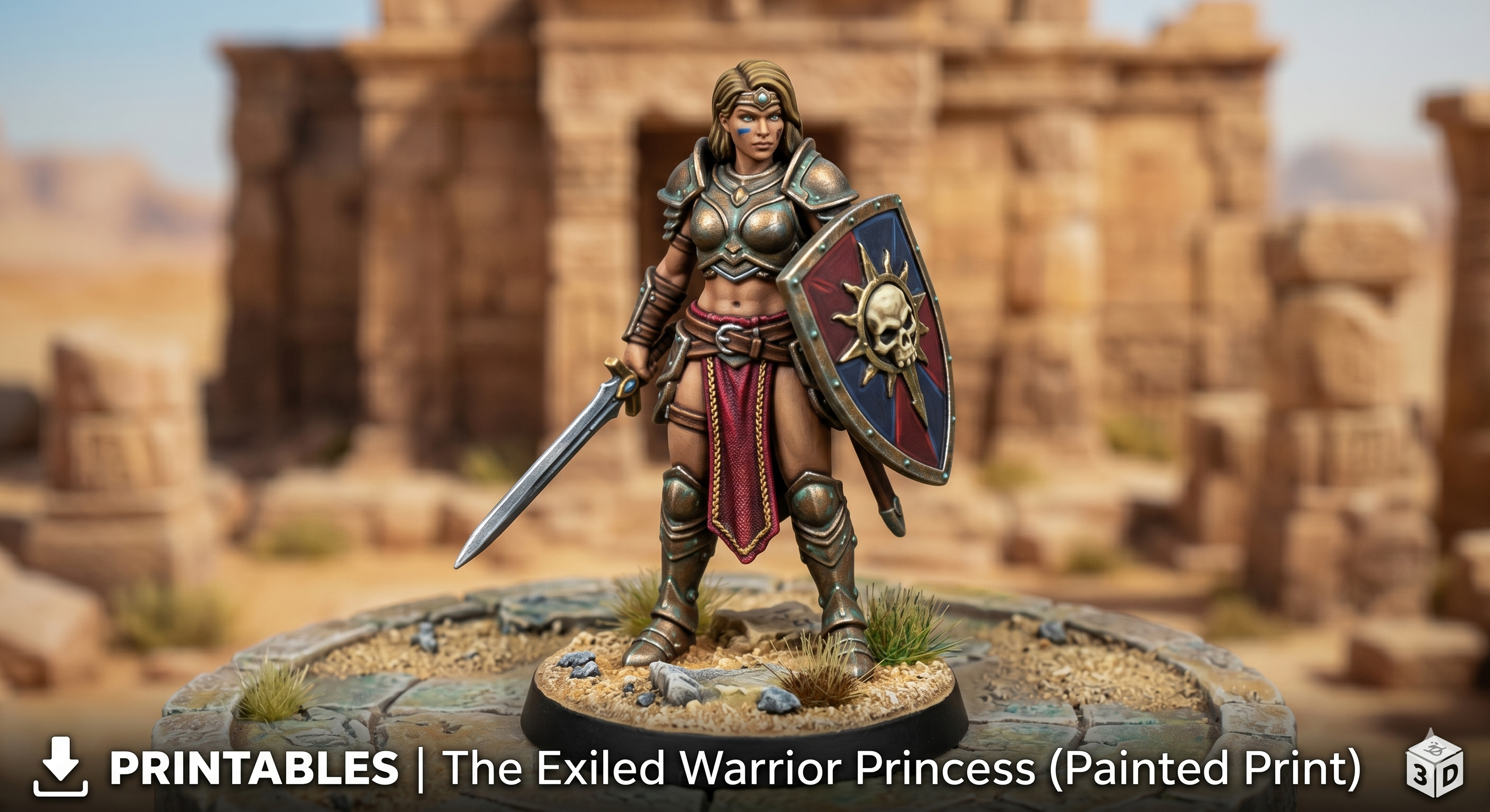 Conan Exiles Warrior Princess Miniature - 32mm