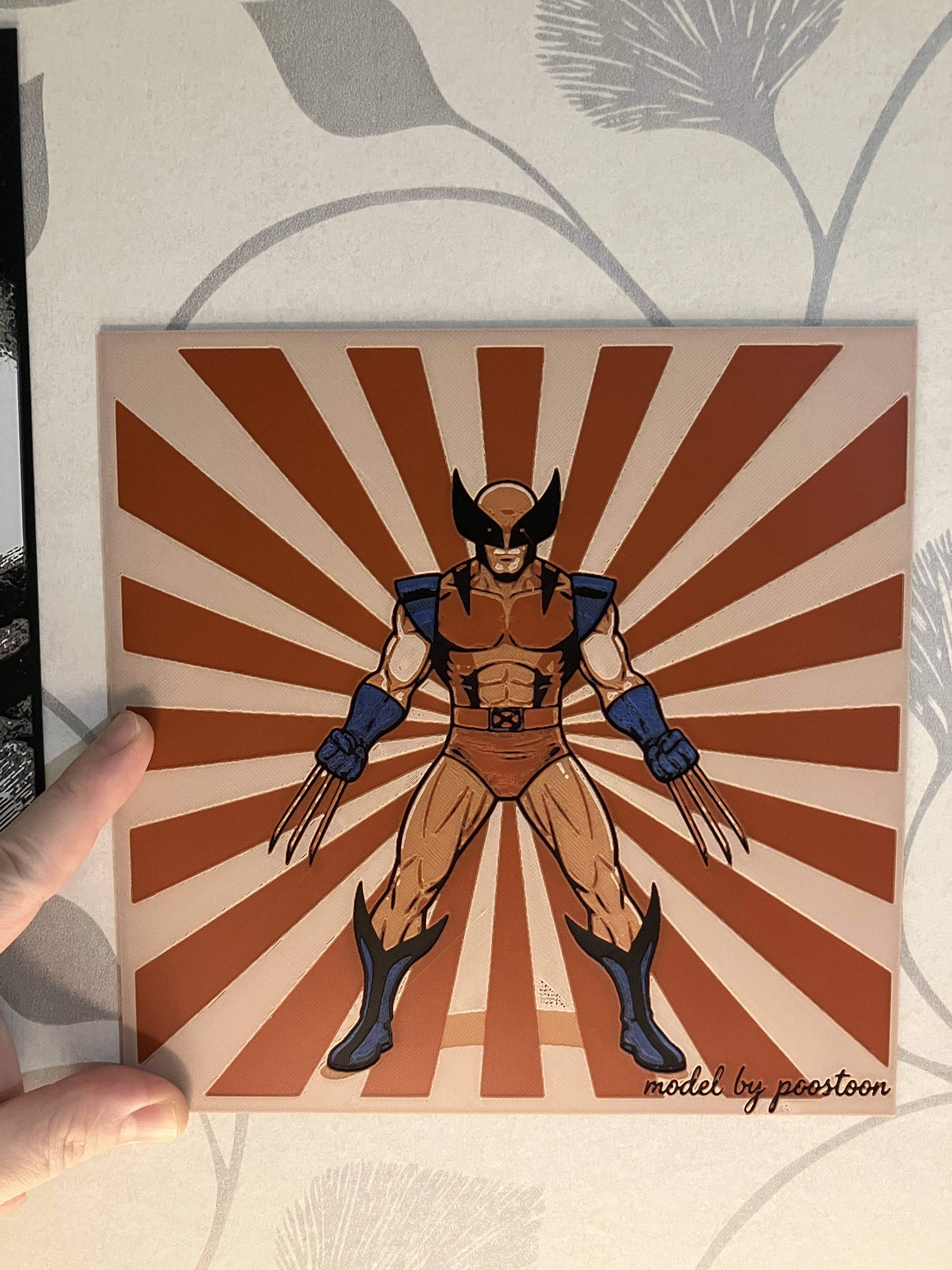 Wolverine from Marvel Comics fun art poster