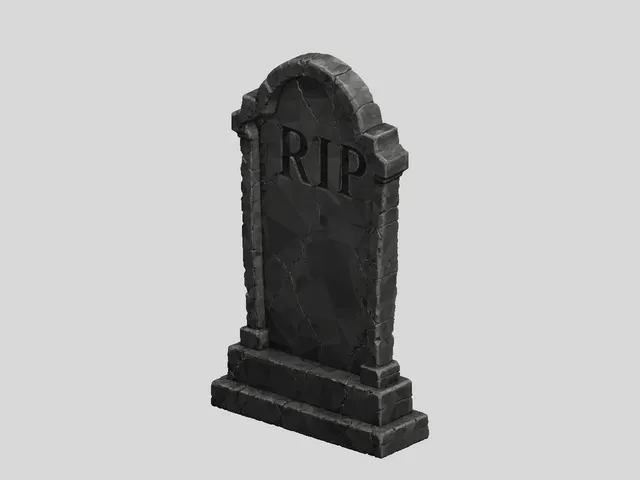 Cracked Gravestone – RIP Tombstone (Halloween Decor)