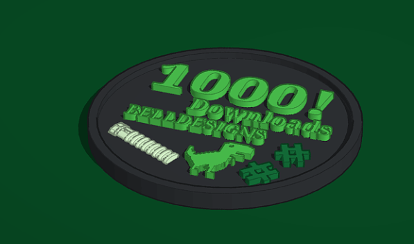 BELLDESIGNS 1000 downloads plaque
