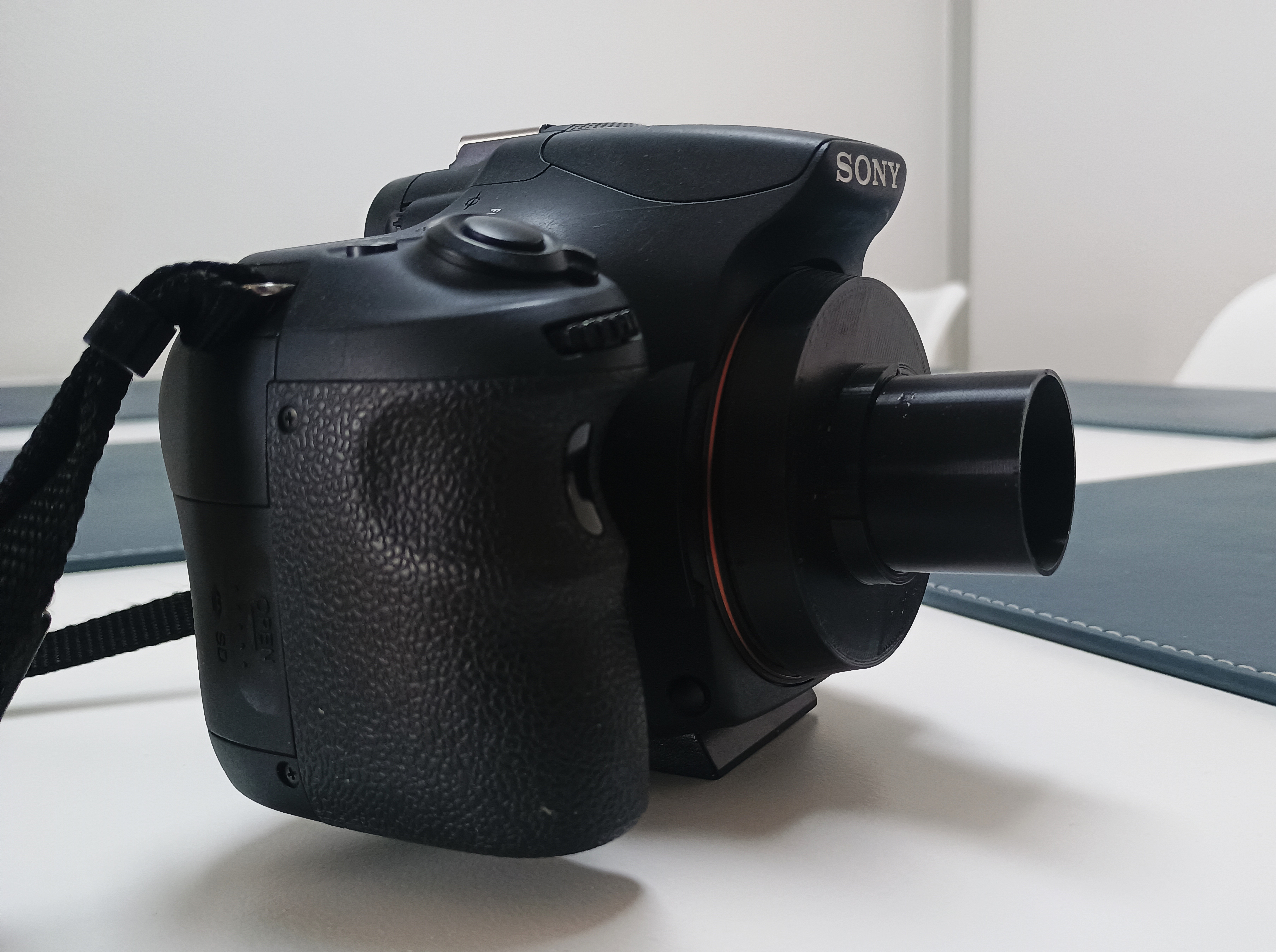 Sony a58 T-ring to meade ETX 70 port (adjustable size)