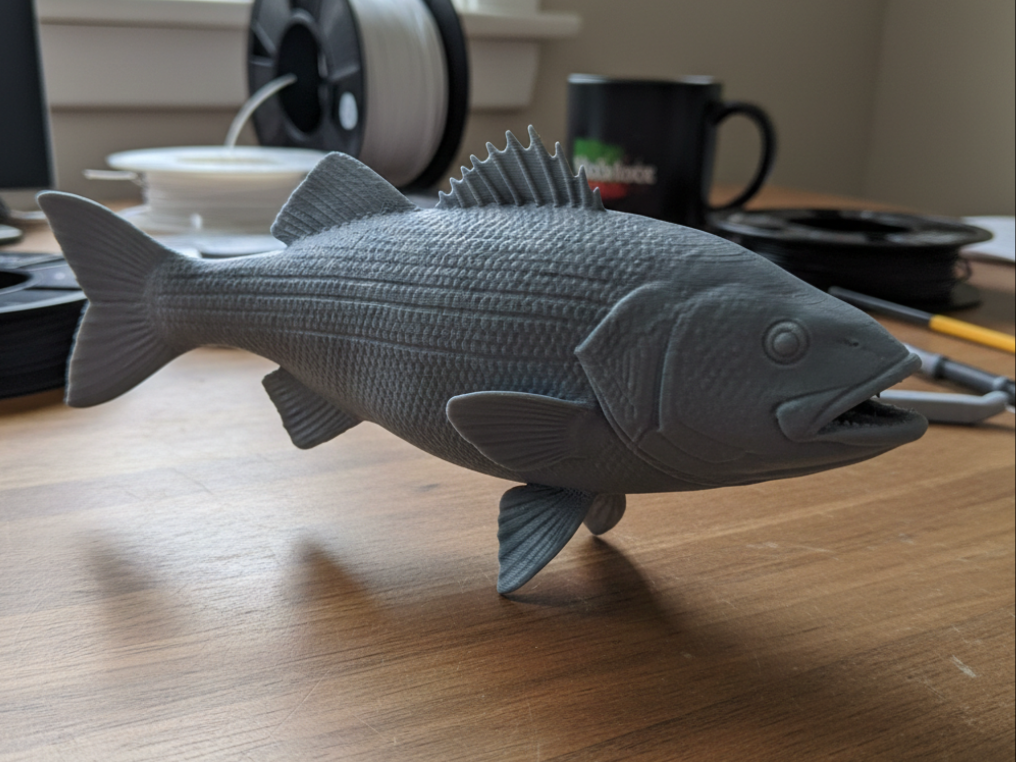 Striped Bass – Standalone Fish Statue