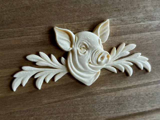 relief set pig animal symbol model