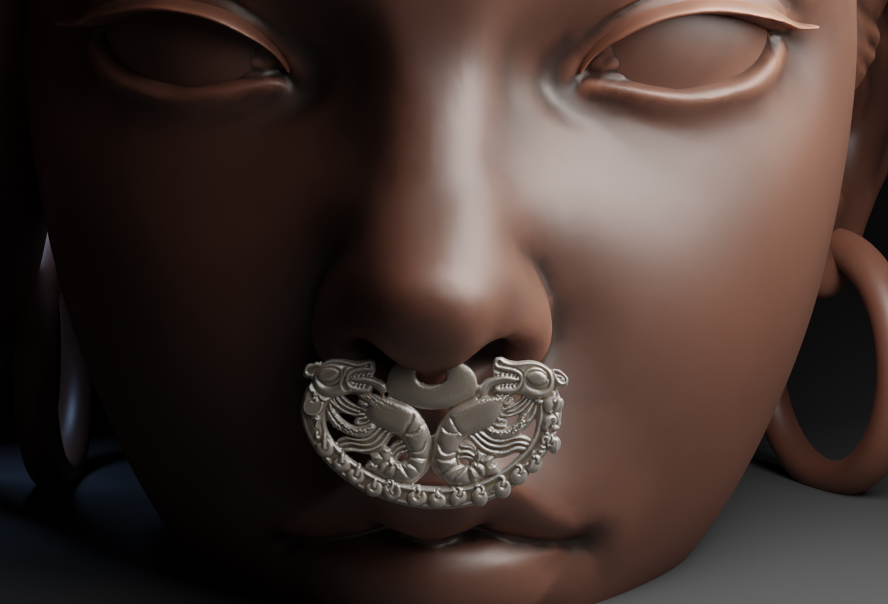 Moche Nose Ornament : 400ce