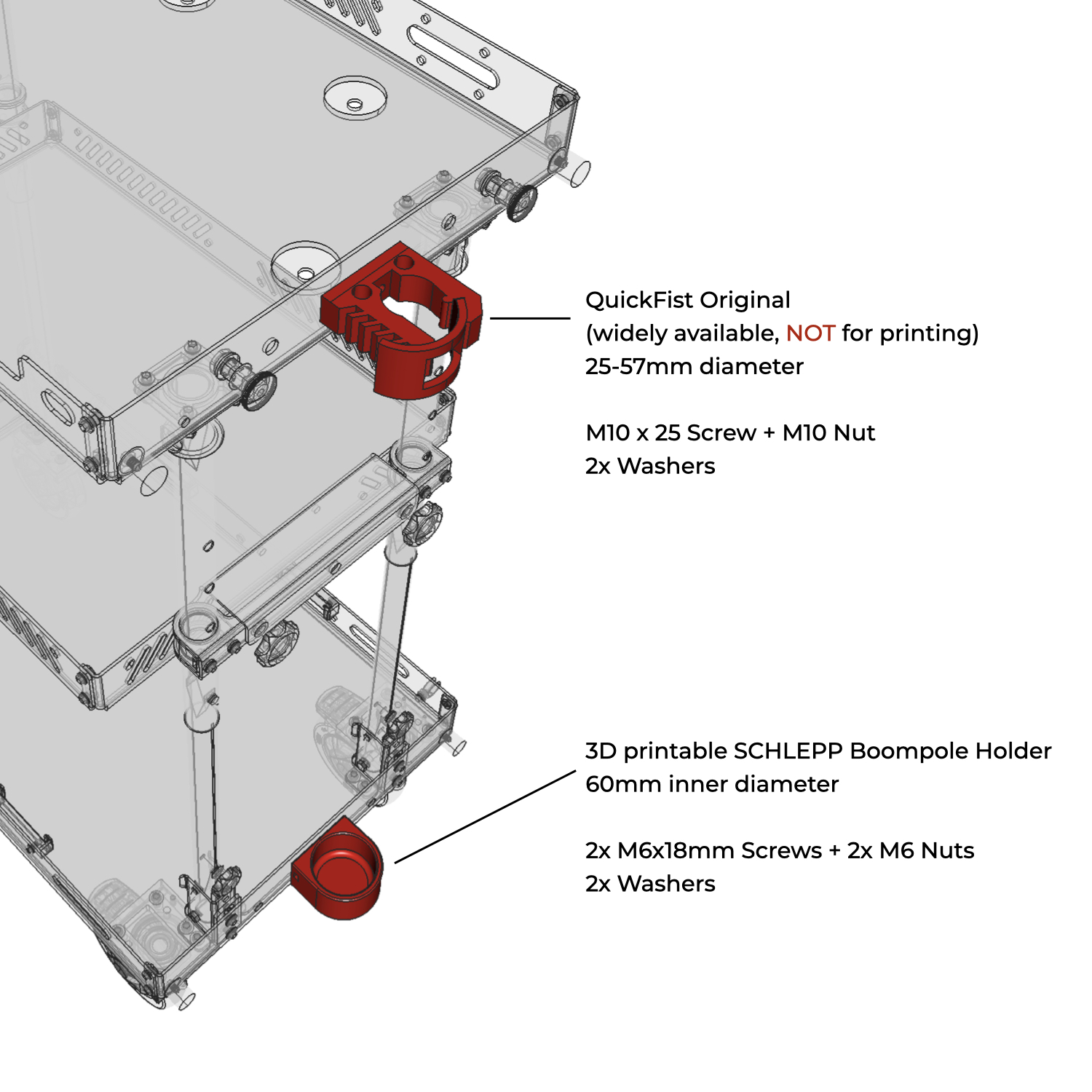 Boompole Holder for SCHLEPP ONE Camera Cart
