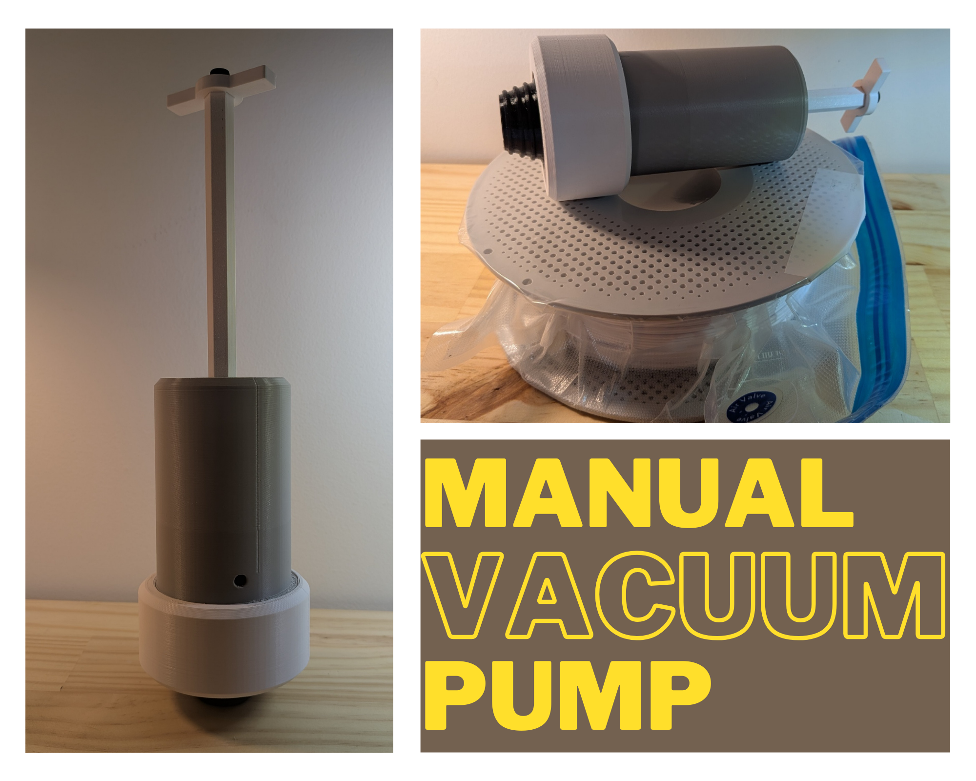 manual vacuum pump for filament vacuuming (tested)