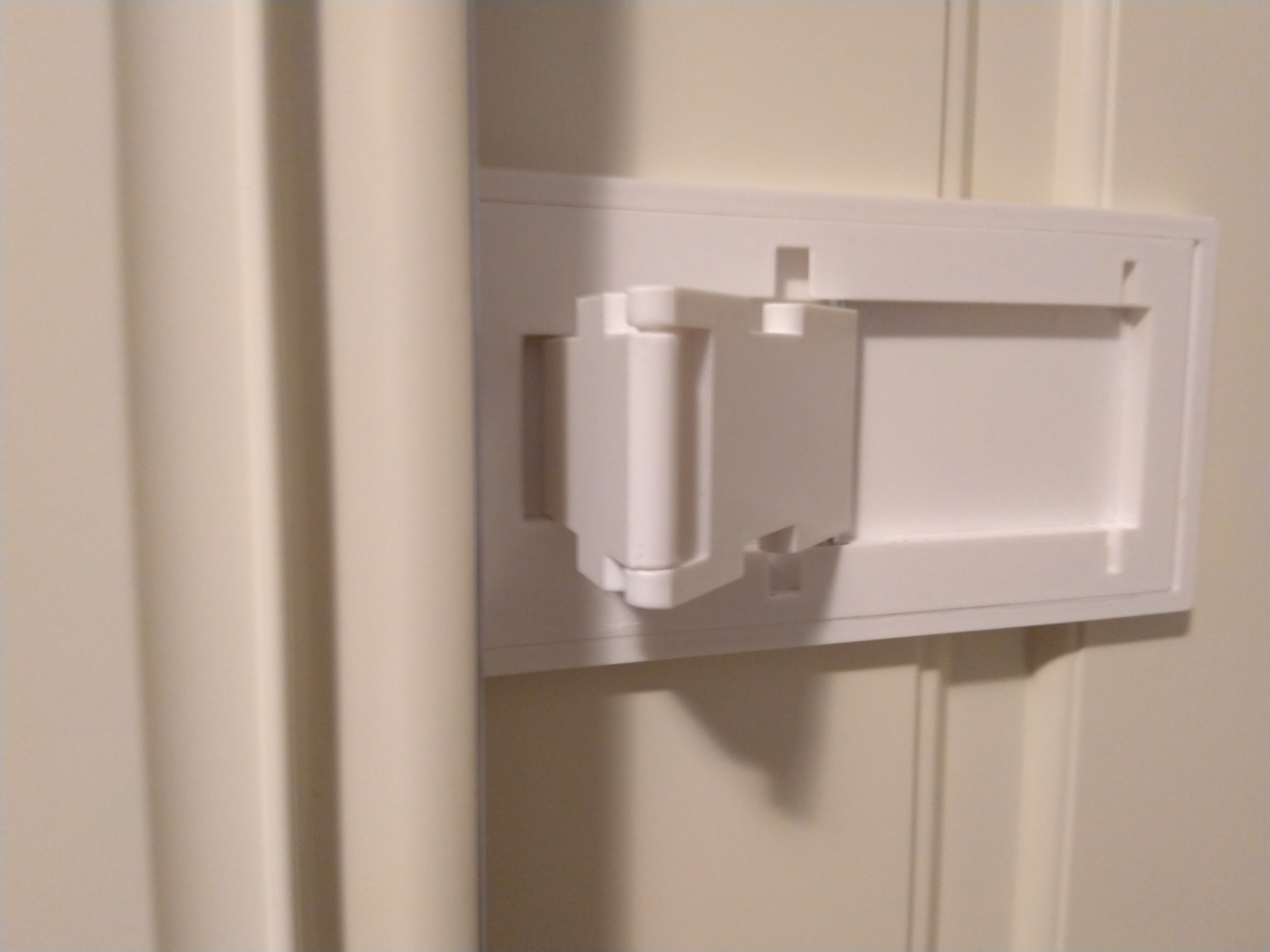 Sliding robe door safety latch