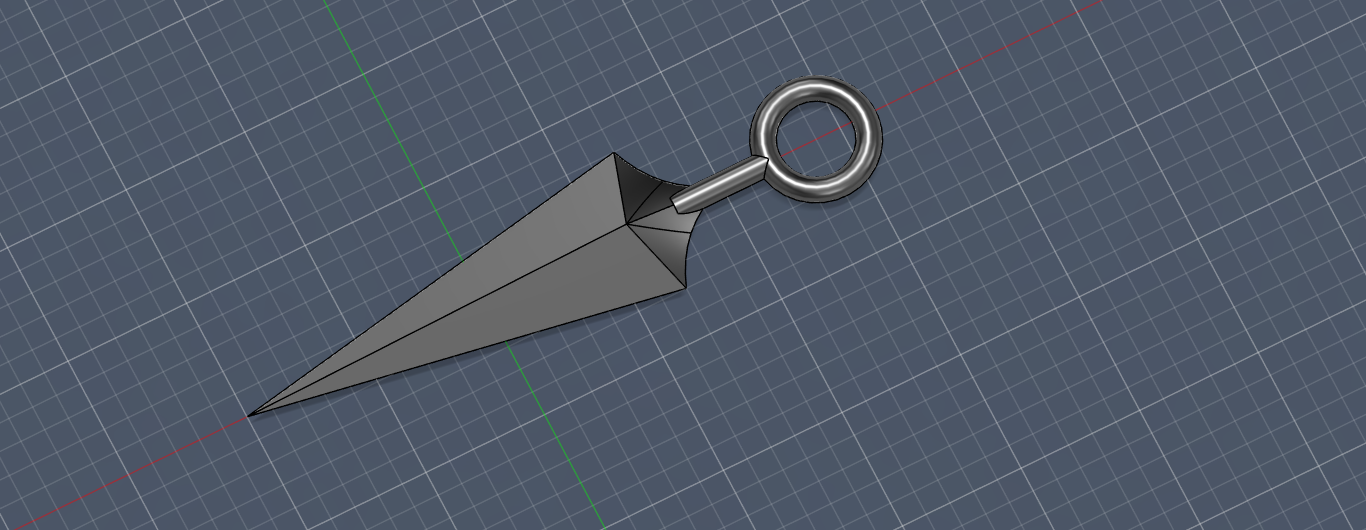 short handle kunai (2 parts)