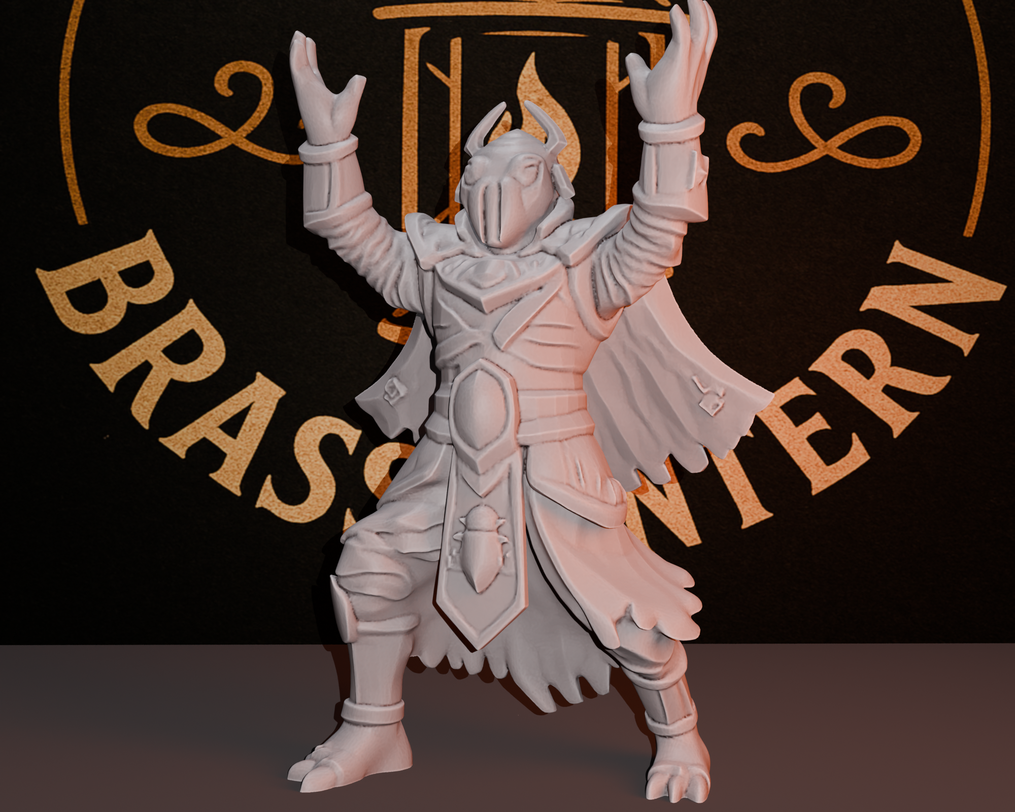 Scarab Mage TTRPG Brass Lantern Minis