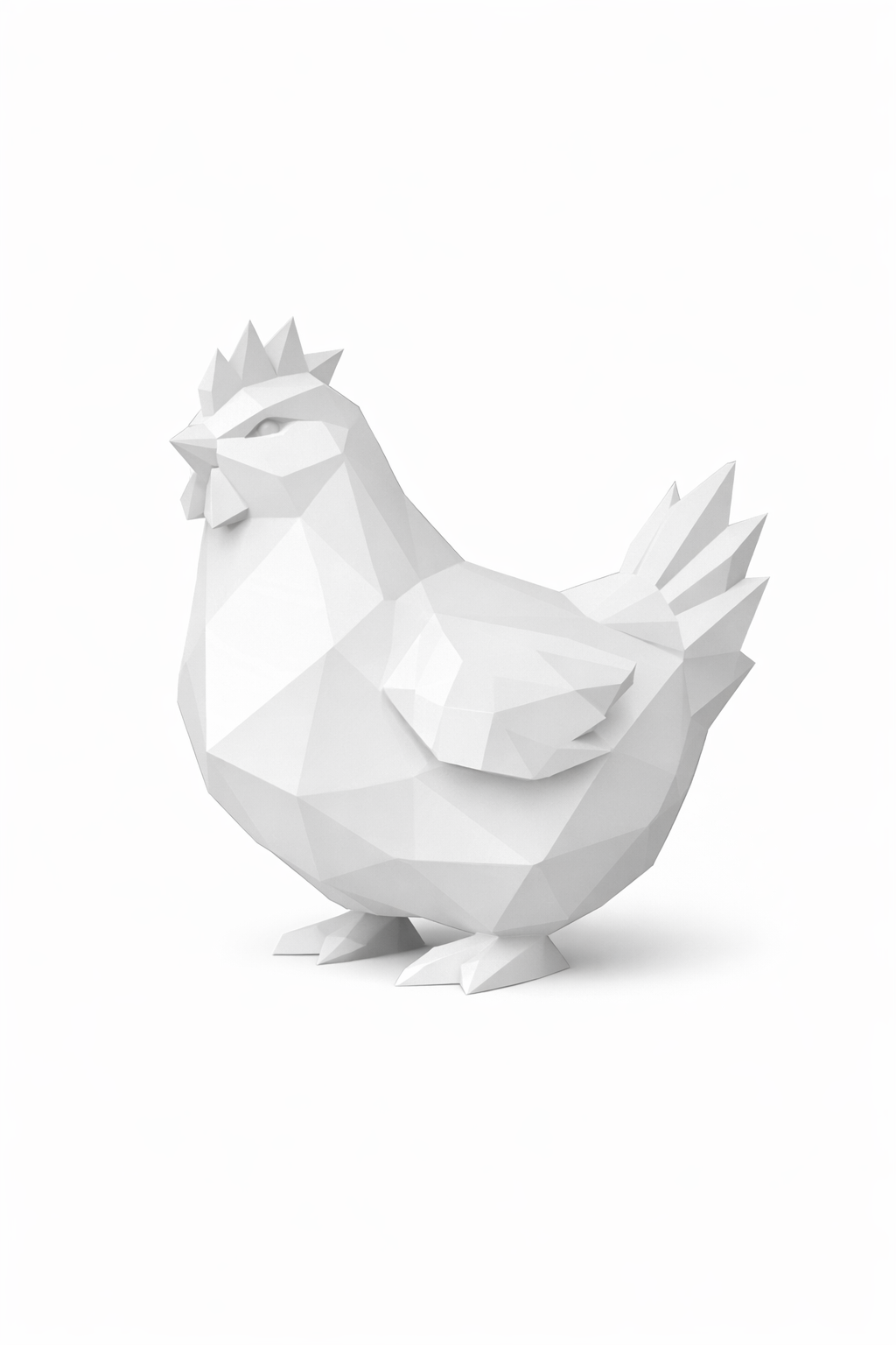 Modern Low Poly Chicken easter