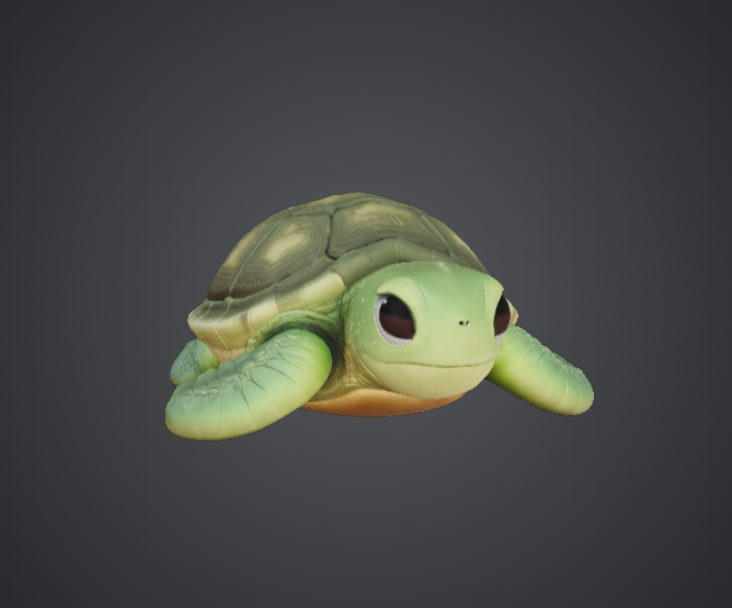 Baby Sea Turtle Figurine – Cute Ocean Animal