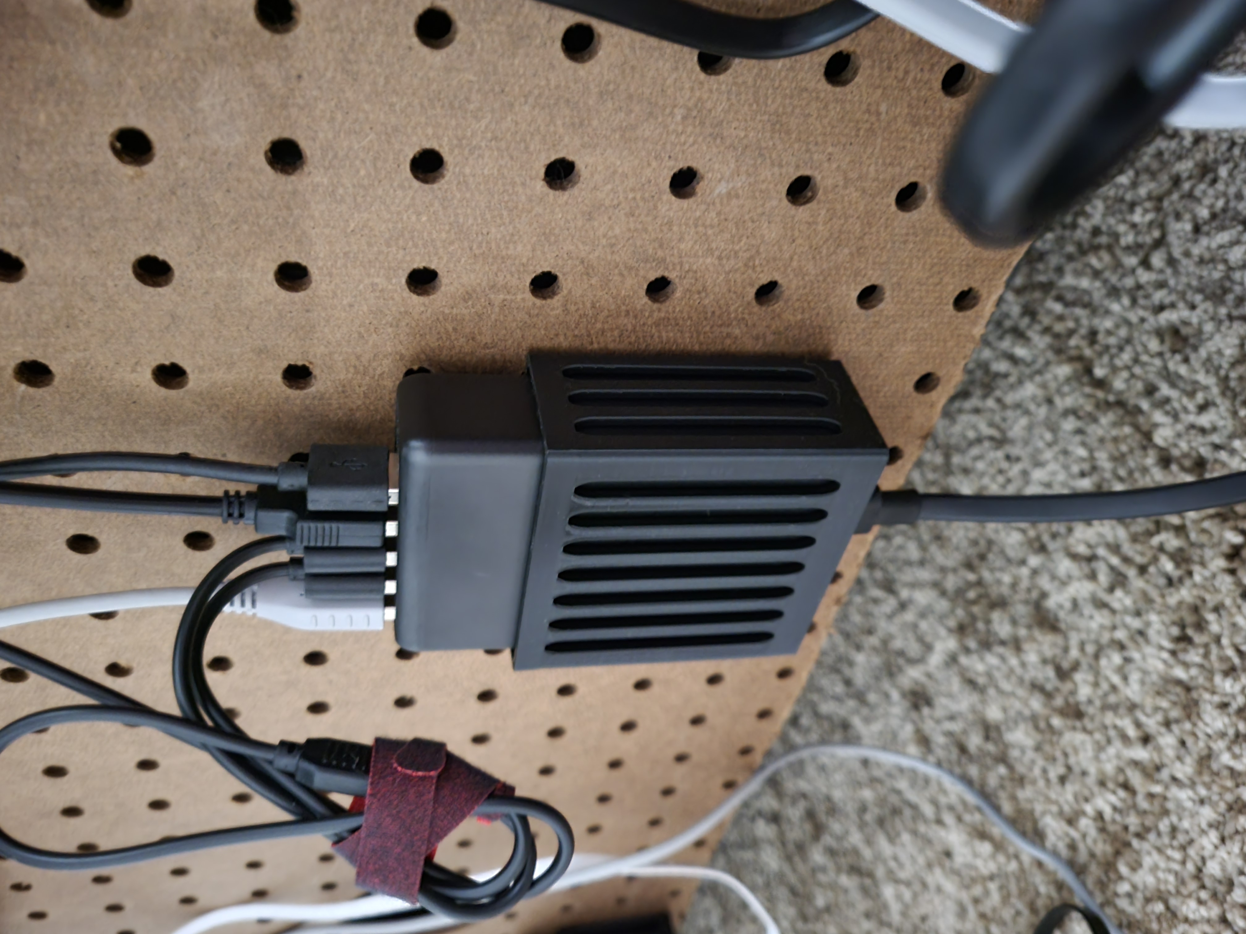 Multi-USB Charger Pegboard Mount