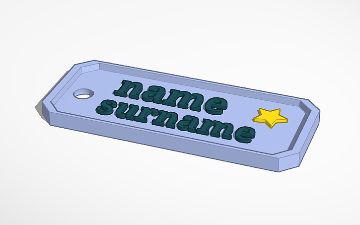 Custom Luggage Tag with text