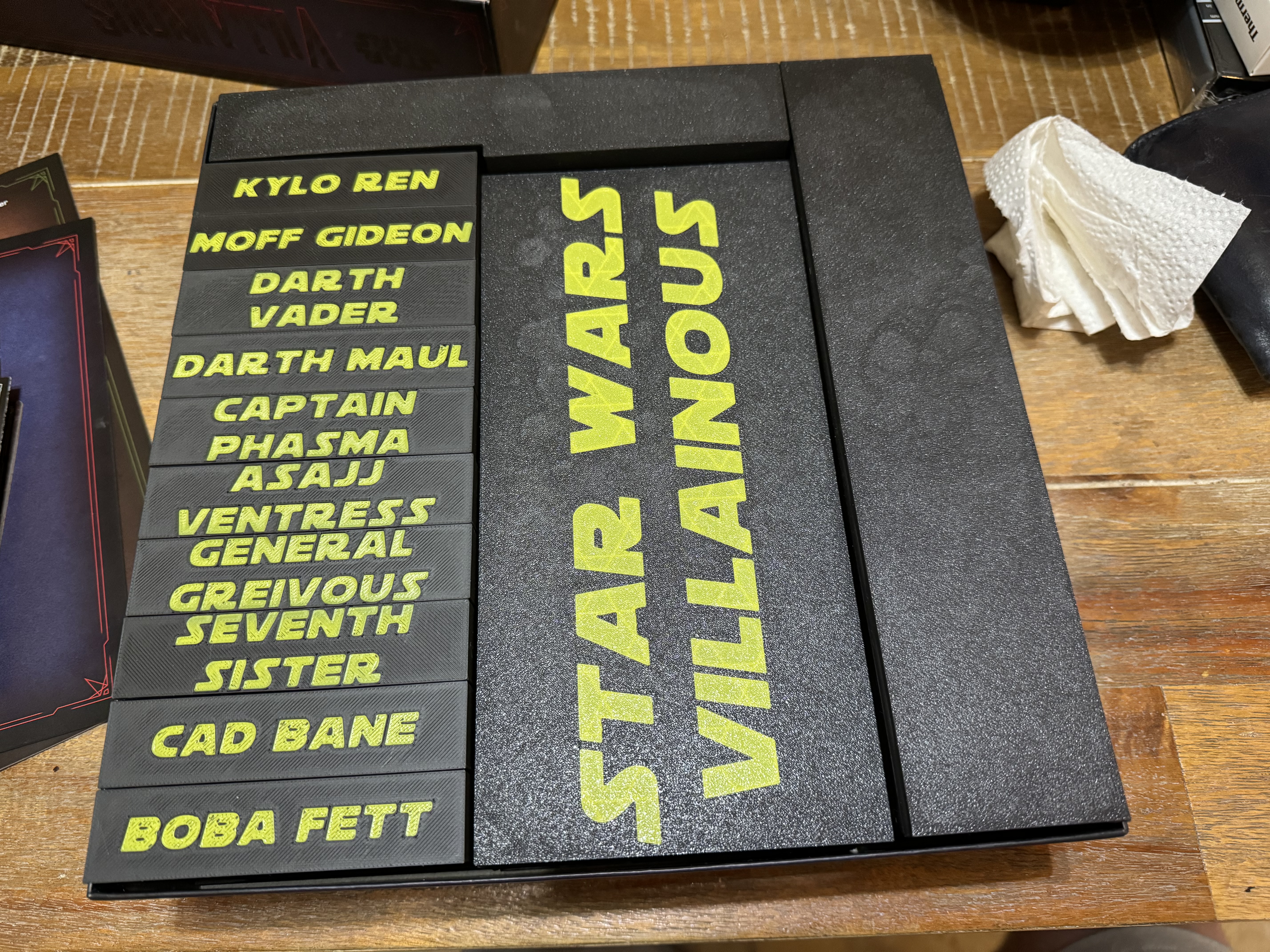Star Wars Villainous Organizer (including Scum and Villainy and Revenge at last)