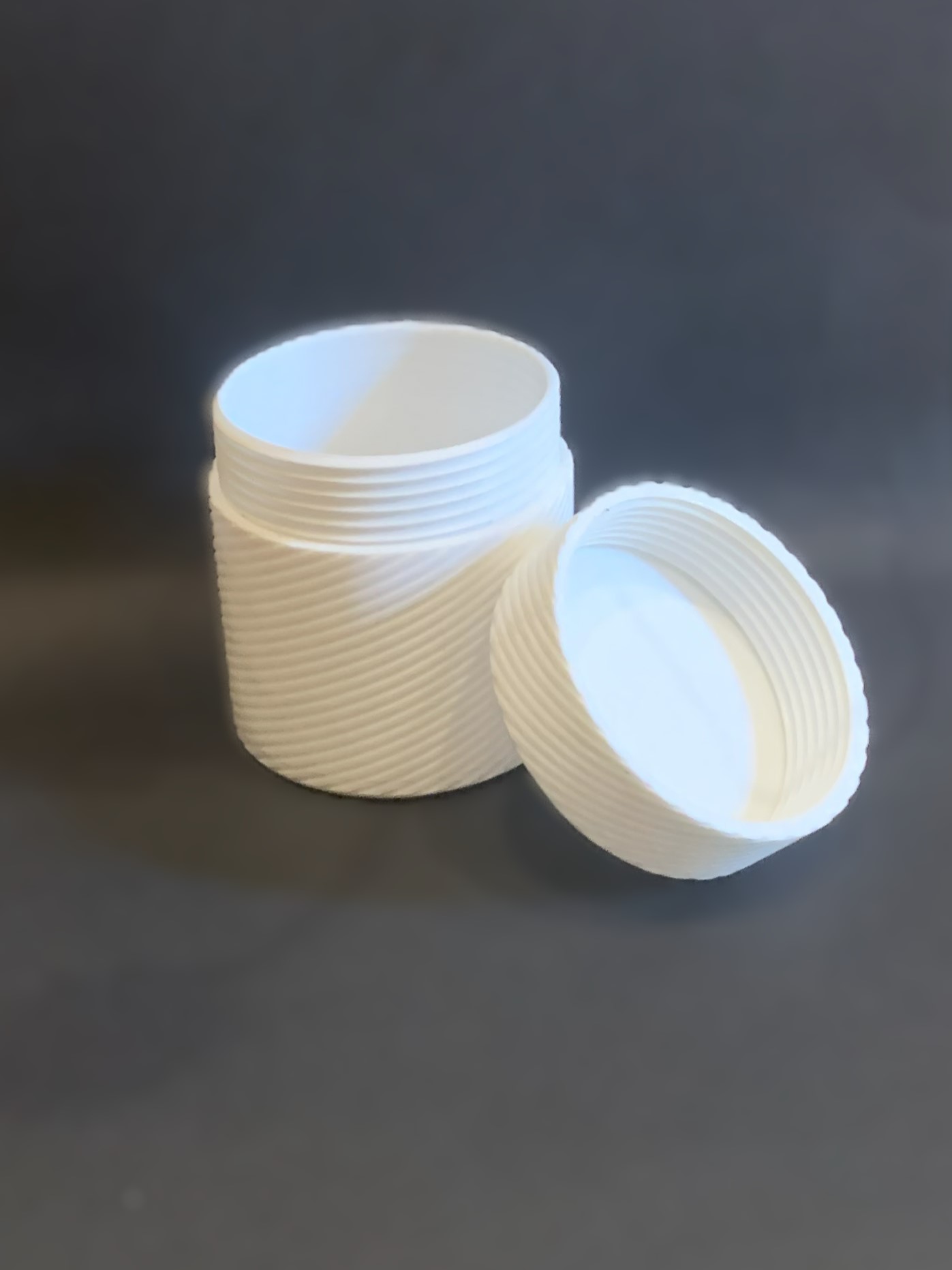 Spiral Textured Container with Screw Cap - Customizable in Fusion 360