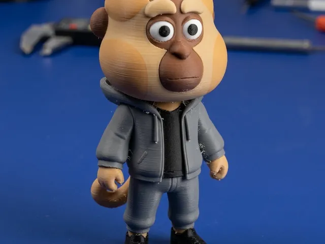 Chibi Kung Fu Monkey – 3D Printable Cute Martial Arts Figurine