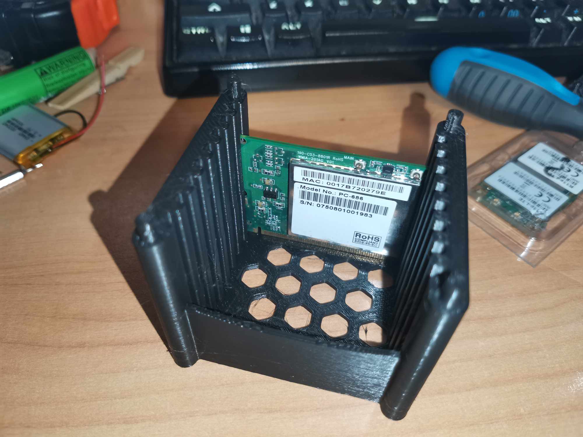 MiniPCI Wi-Fi card holder