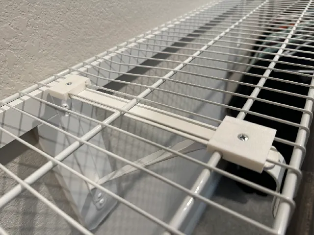 Universal Wire Shelf to Closet Rod Shelf Support Bracket Attachment Clips