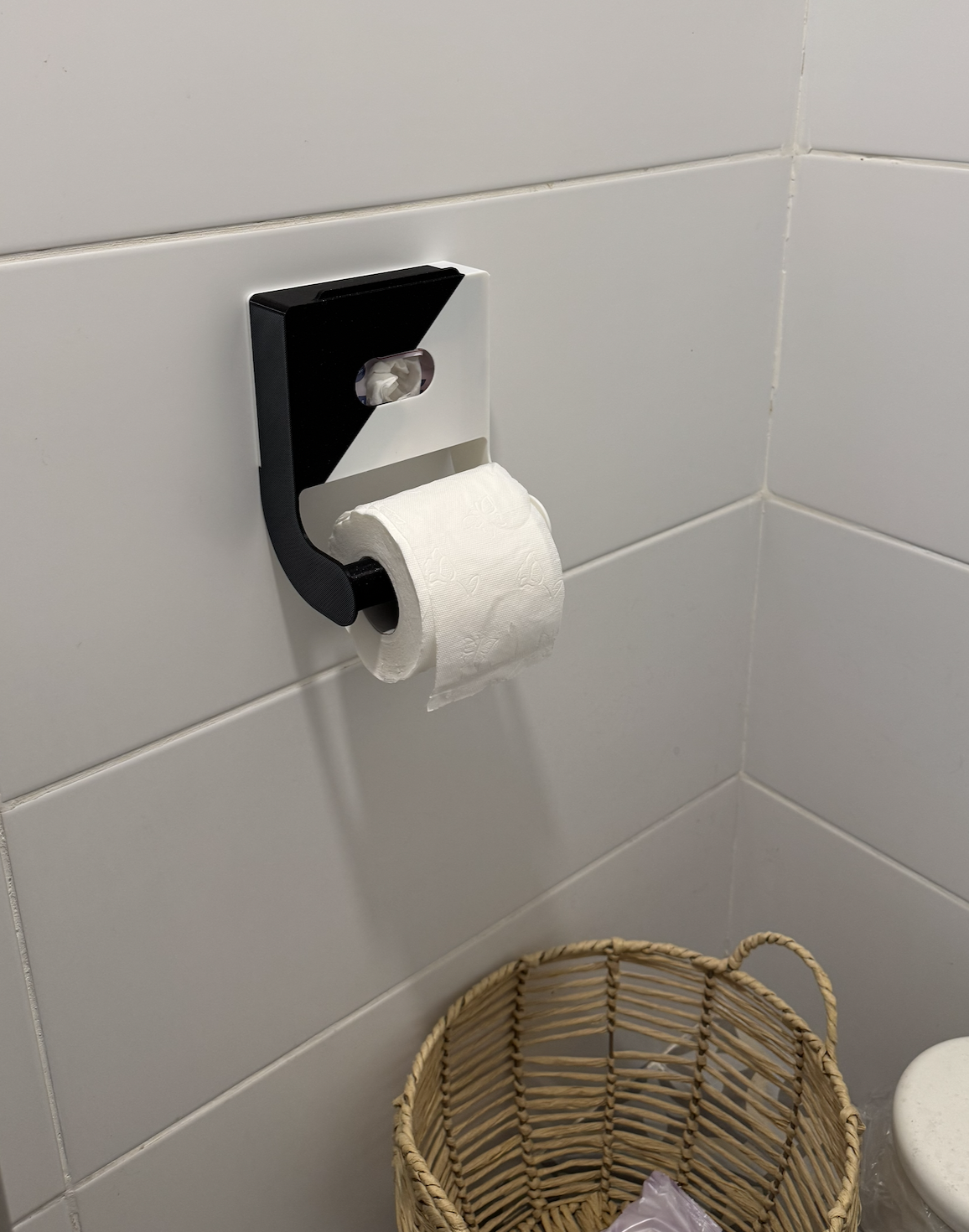 Toilet paper and wipes holder