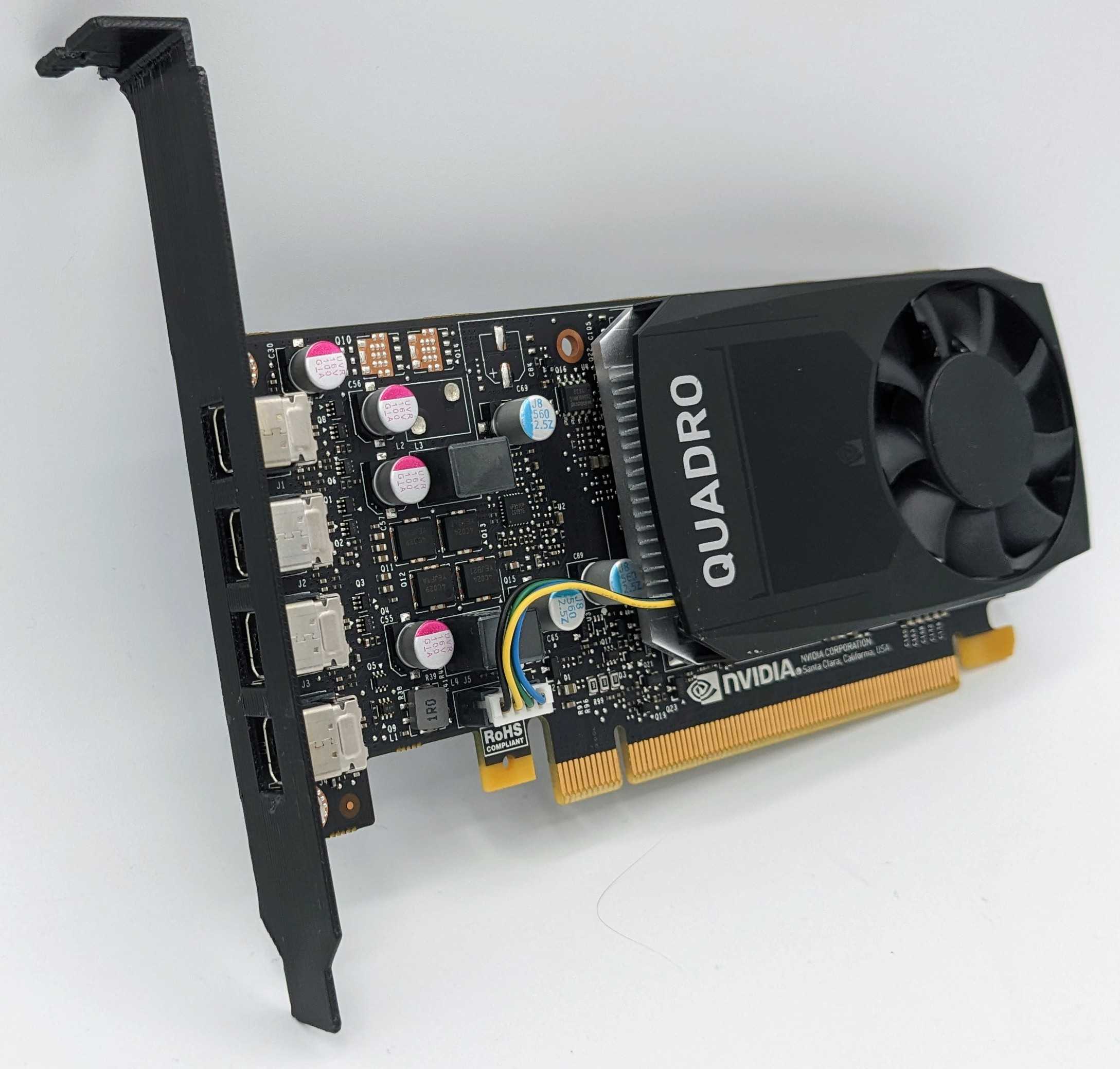 NVIDIA Quadro K1200 NVS510 P600 P620 P1000 T600 T1000 Full Height Bracket