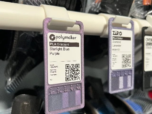 Spool Rack Filament Tag