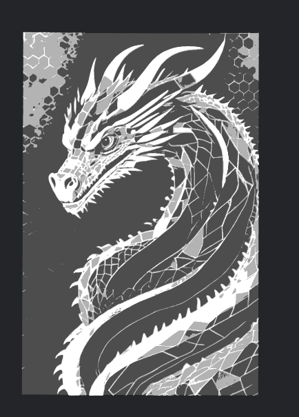 Geometric dragon 3d art