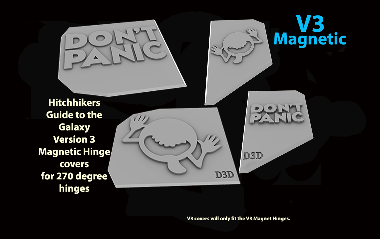V3 Hitchhikers Guide Magnetic cover plate set for V3 270 degree hinge