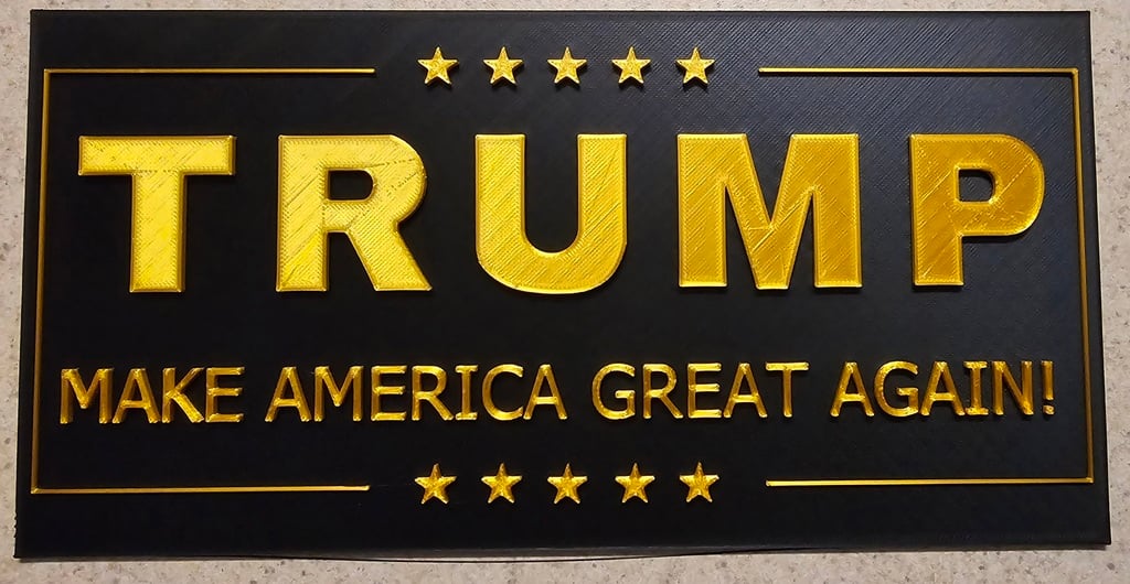 Trump Sign Generator Trump Sign von BlaZeD | Kostenloses STL-Modell herunterladen ...