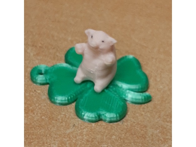 Happy New Year Pig Keychain / Decoration