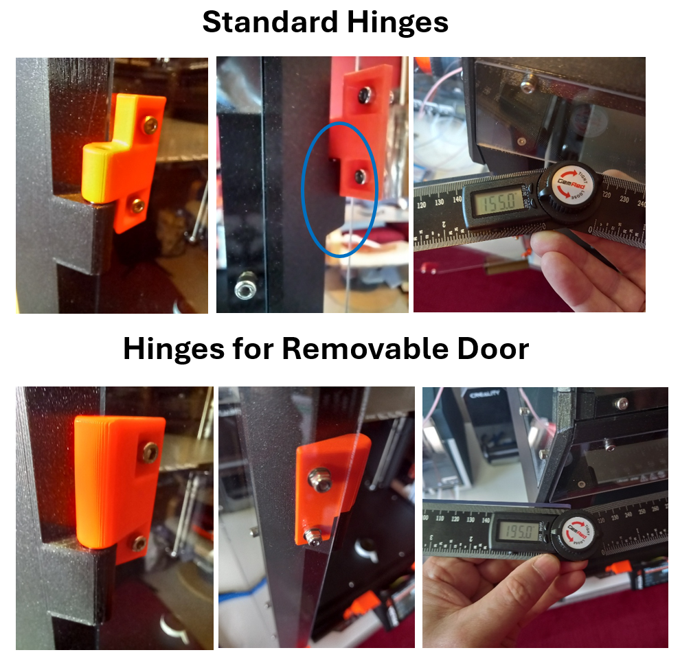 Better hinges for enXLosure Removable Door 3D model thumbnail