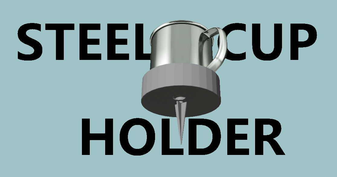 Steel cup holder by JTF labs Download free STL model
