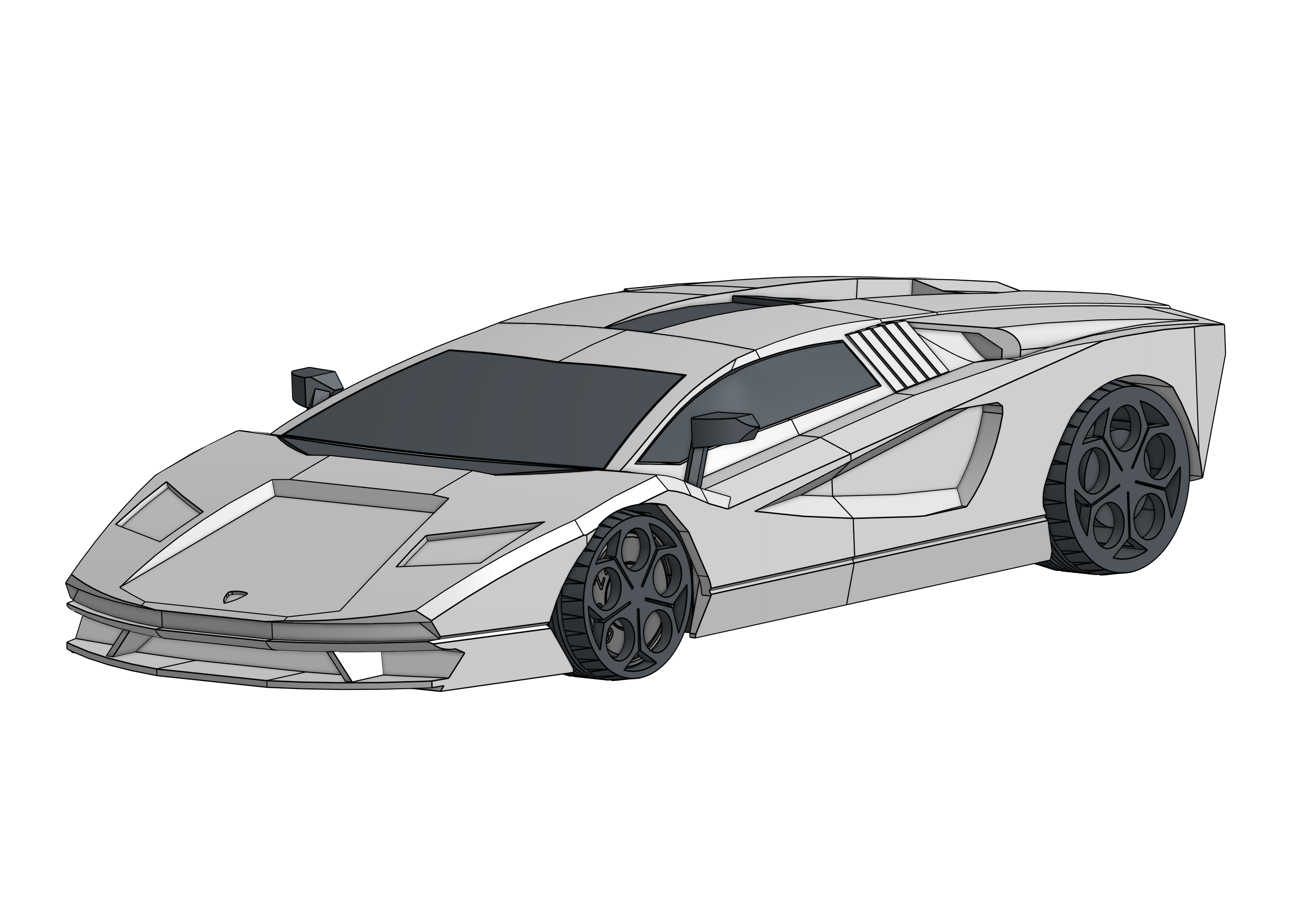 1:25 Scale RC Lamborghini Countach LPI 800-4 por THE MOC CHANNEL ...