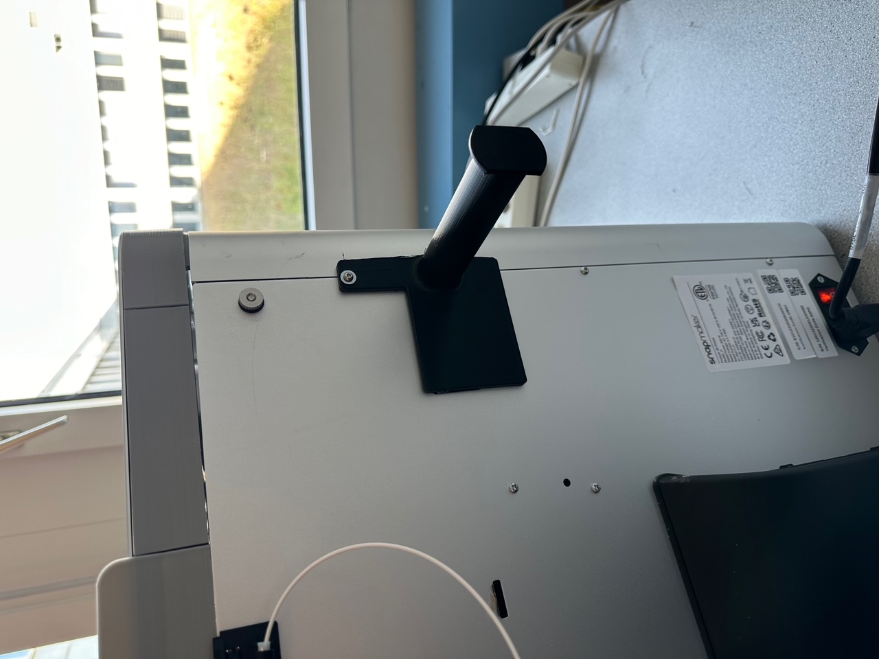 Snapmaker J1 cargador trasero para rollos de filamento grandes
