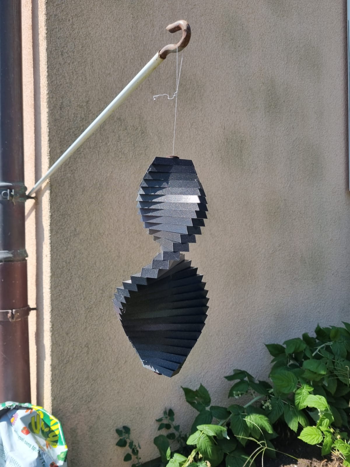 Moulin à Vent Montgolfière Arc-en-Ciel - Décoration Jardin Rotative, 110 Cm