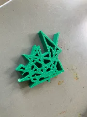 The most useless shape in this world. No glue! No support Supports!