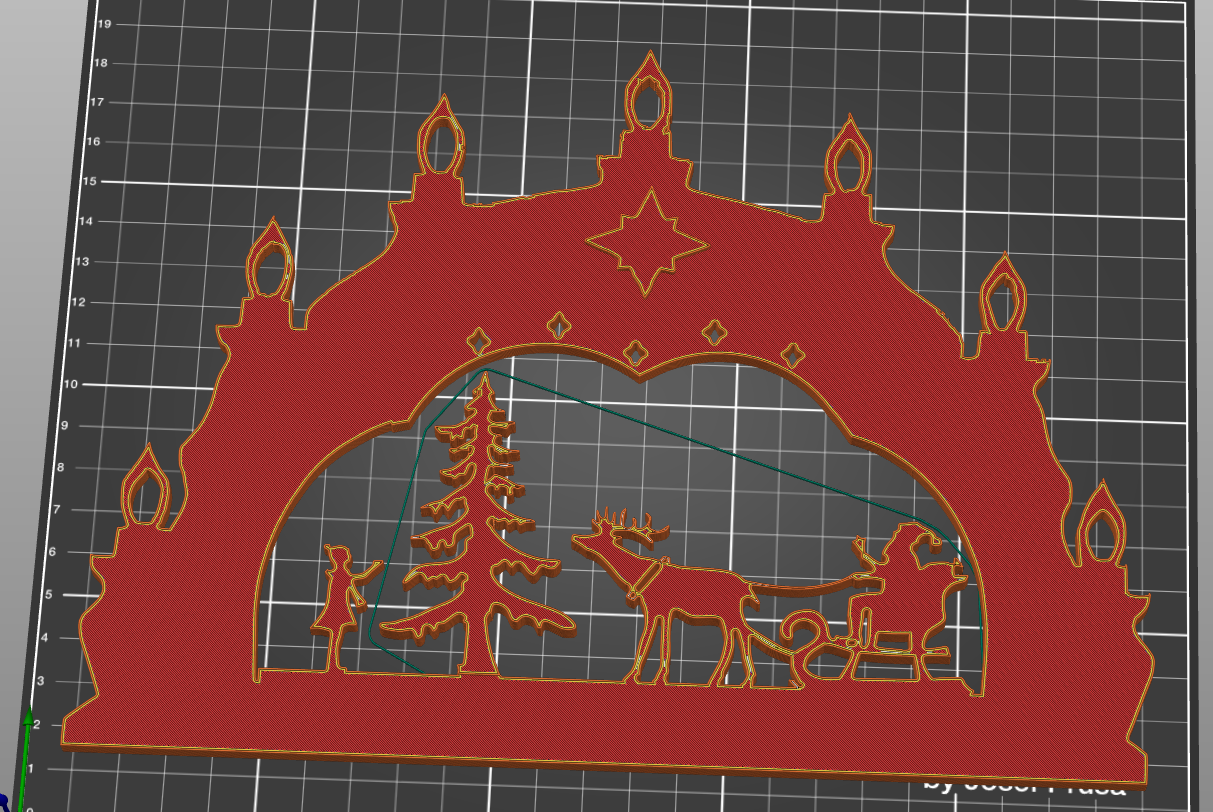 Santa Sleigh Schwibbogen