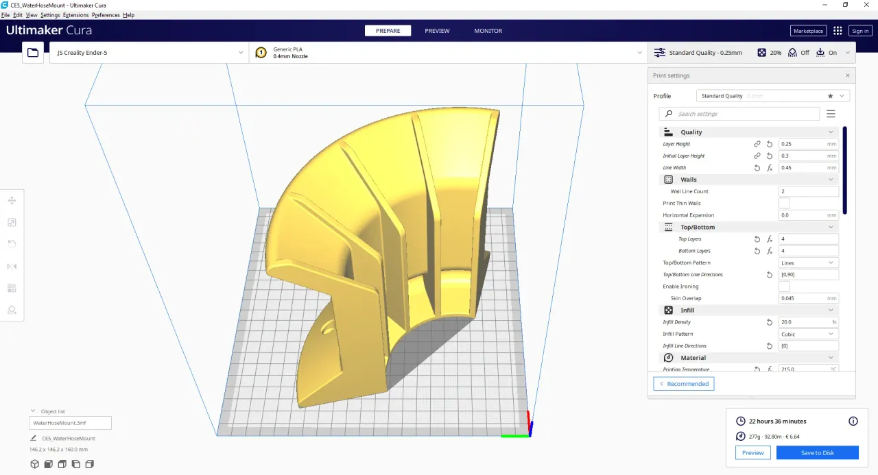 Hose Reel Wall Mount by Unknownkwita, Download free STL model