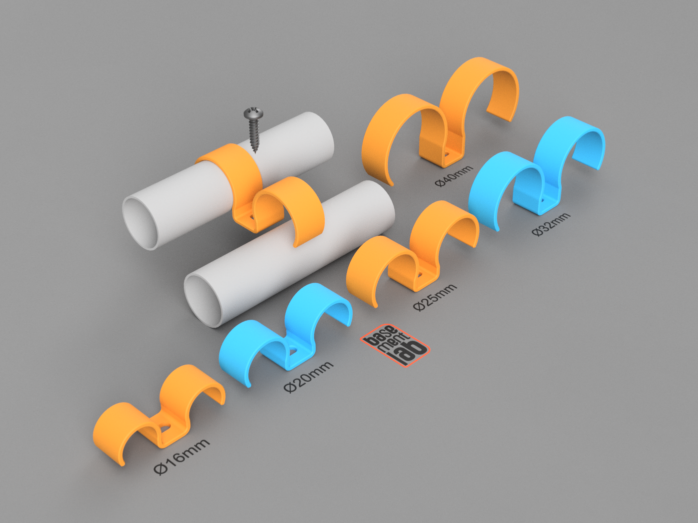 Double Pipe Clamps - Fissatubo doppio