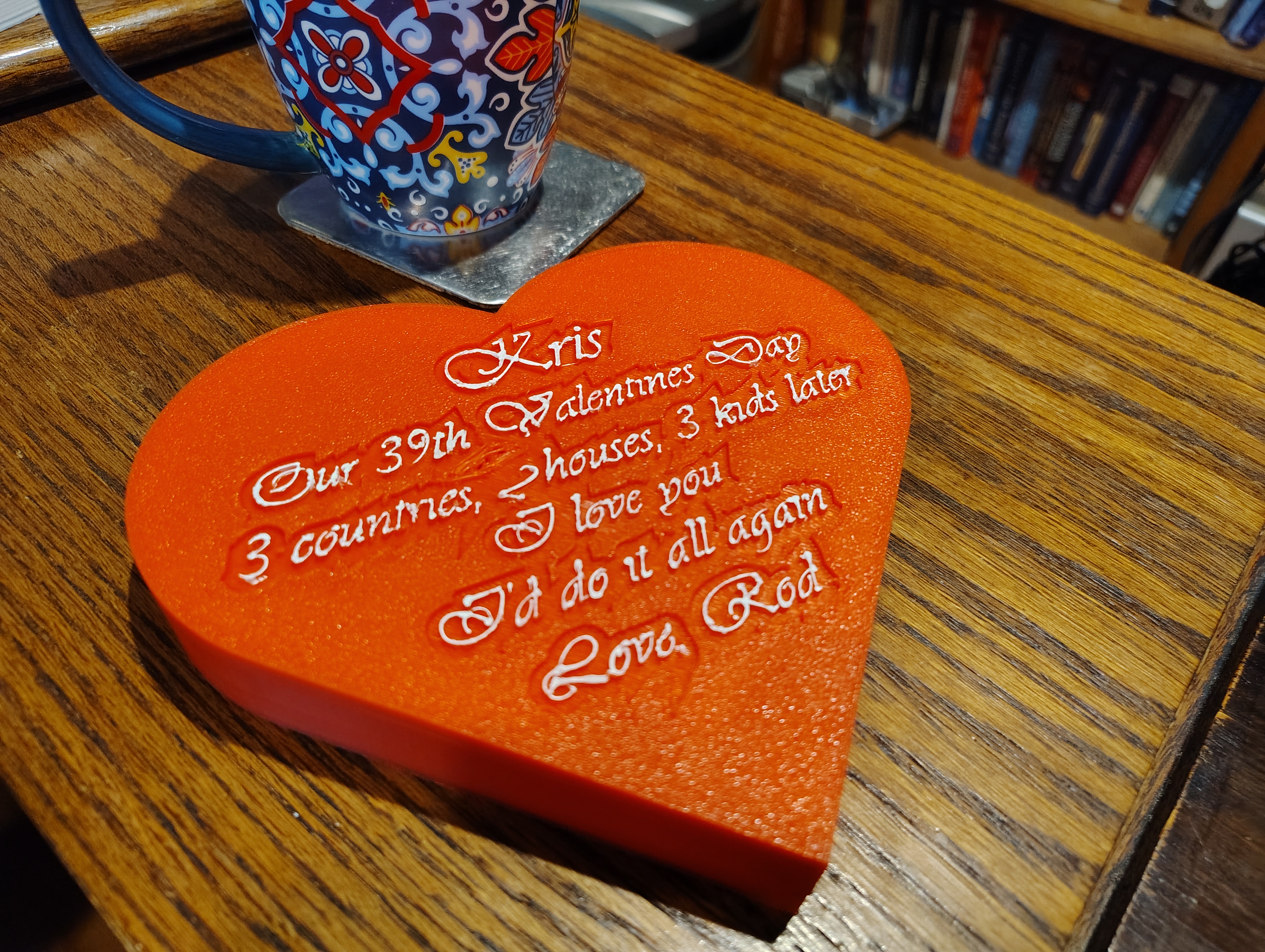 Valentine Heart Box in Openscad, Resizeable, Text Changeable, Easily