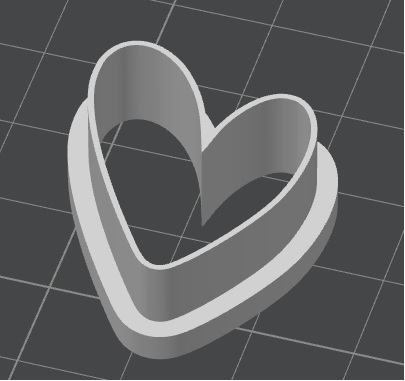 Heart-shaped cutter for polymer clay, cookies or crafts - Cortador en forma de corazon para arcilla polimerica, galletas o manualidades