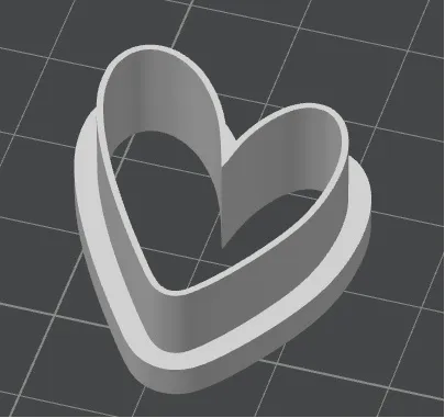 Heart-shaped cutter for polymer clay, cookies or crafts - Cortador